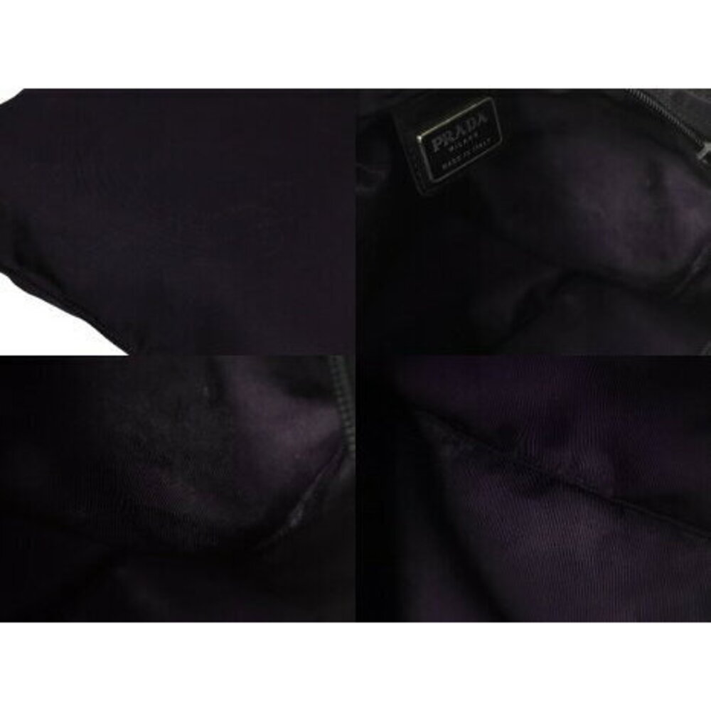 Prada Tessuto nylon shoulder bag triangle logo purple black - Picture 7 of 8